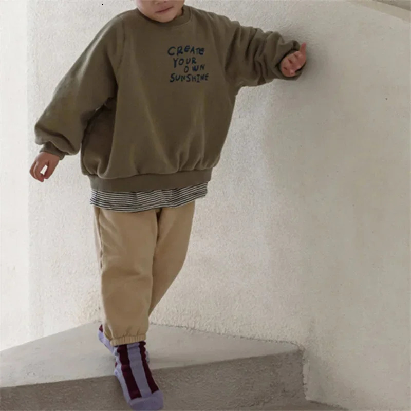 Children Casual Sweatshirts Unisex Trends Pullovers Boys Girls Vintage Streetwear Tracksuit 16Y Kids Letter Fashion Hoodies 251017