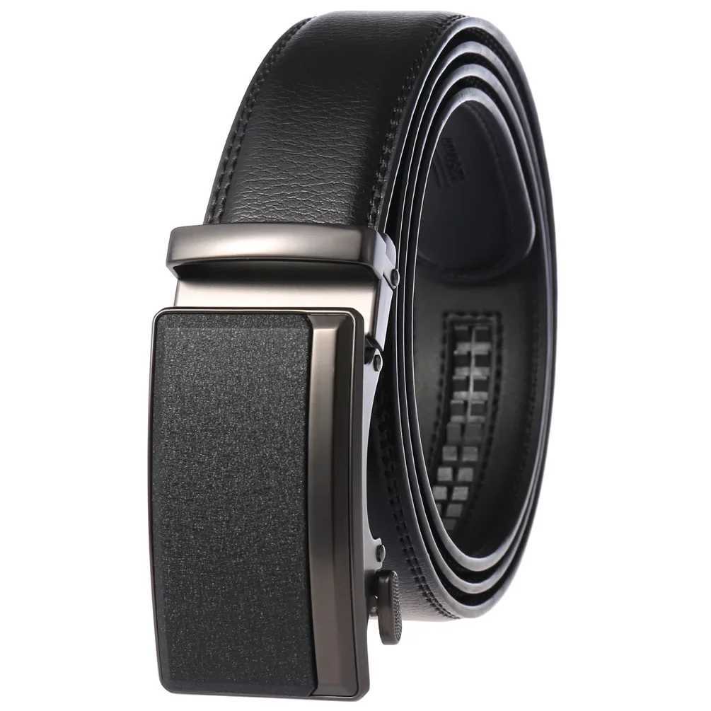 Mens Leather Belts Fashion Automatic Buckle Cowskin Male Belts Luxury Designer Black Brown 35cm W251018