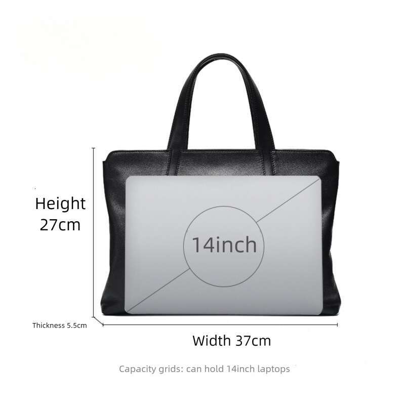 Luxury bag King Briefcase Men s Fashion inch Business Notebook Leather Large Capacity Handbag