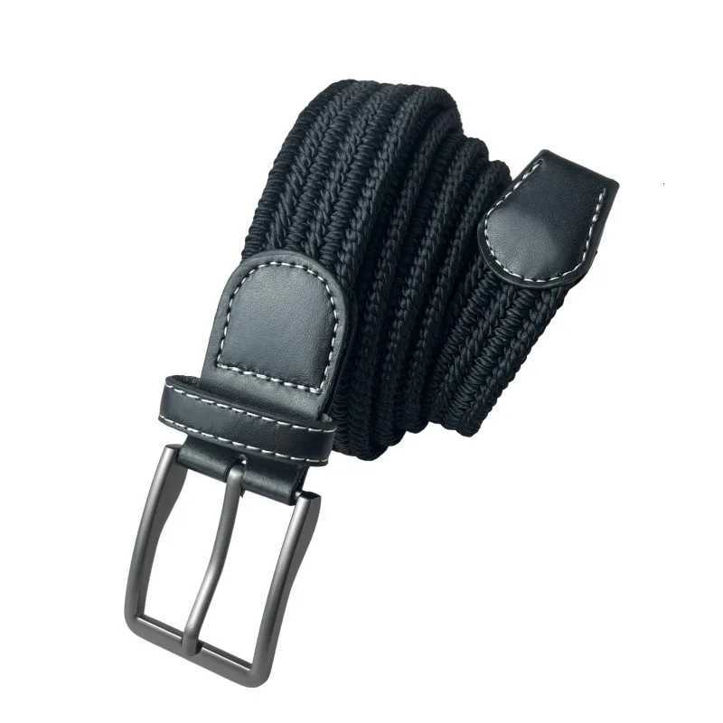 Mens Belt Woven Canvas Belt Nonporous Elastic Belt Any Fit for Jeans and Pants for Casual and Outdoor Activities W251018