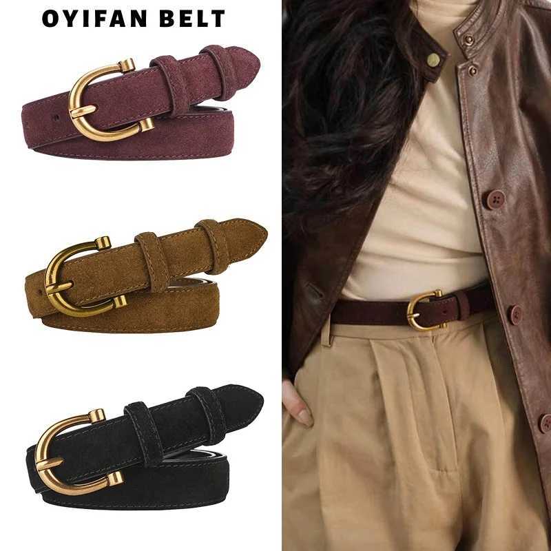 Gifts Luxury Design Suede Leather Belt Trendy Casual Business Waist Strap Versatile Pin Buckle Waistband W251018