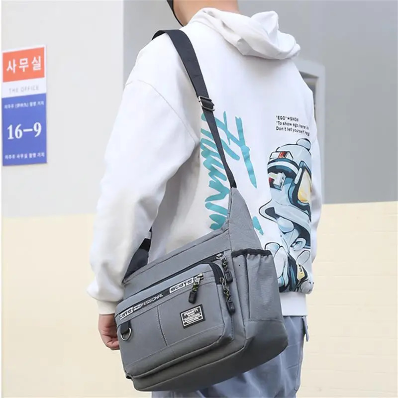 Mens Messenger Bag Crossbody Shoulder Bags Men Small Sling Pack For Work Business Waterproof Oxford Packs Satchel Purse 251014