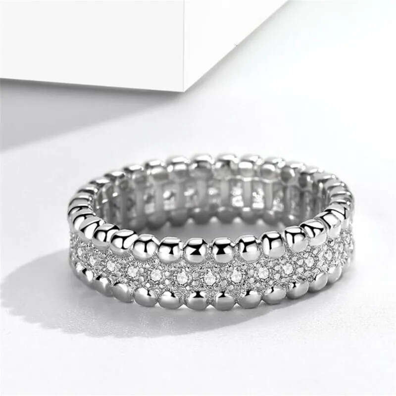 Choucong Brand New Wedding Rings Fashion Jewelry Real Sterling Sier Pave White Topaz CZ Dia Party Gemstones Moissanite Women Engagement Band Ring Gift