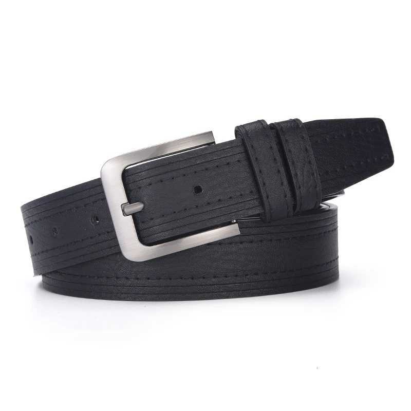 New Mens HighQuality PU Leather Belt Metal Pin Buckle Belt Leisure Business Waistband Fashionable Male Accessory Designer Belt W251018