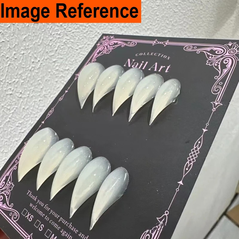 Handmade 10 PCS Dragon Shape Claw False Nails Thick Reusable Press On Nails Short Acrylic Fake Nail Supplies 251015