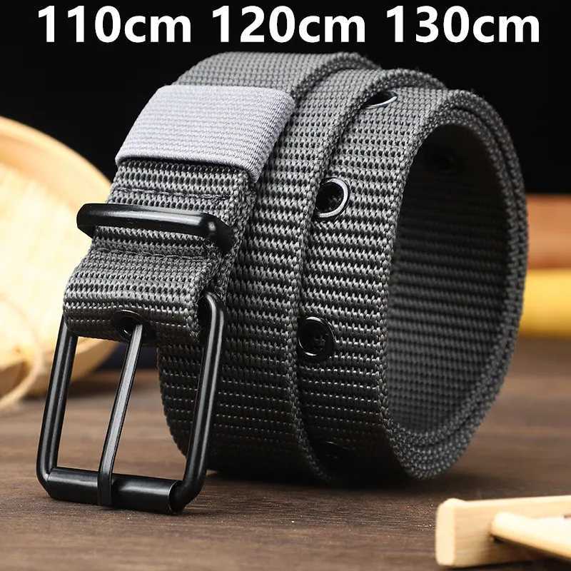 110120130cm Black Canvas Belt For Men Women Pin Buckle Leather Belt Womens Trendy Belt With Jeans Belt Outdoor Sports Belt W251018