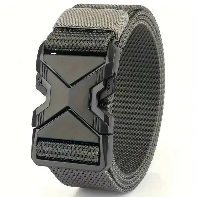 New Quick Release Plastic Buckle Sports Belt Breathable Men Belts Outdoor symmetrical buckle Pants Belt W251018