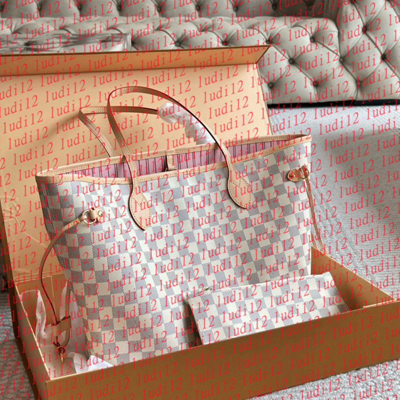 Top quality Double Up Bag neverfulltote Designer Bag shopping bag Womens crossbody shoulder bag leather mirror quality handbag Luxury bag 2PCs Tote travel wallet