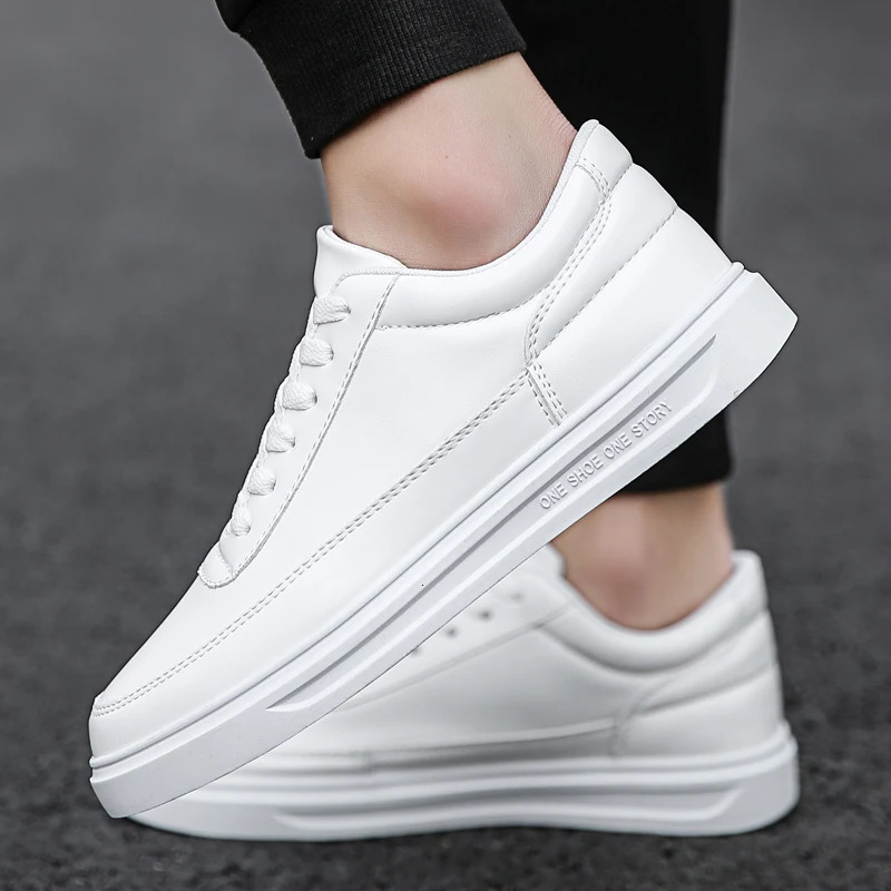 Men Shoes Leather Casual Shoes Classics Slip on for Work Bussiness Office Driving Sneaker Ventilate Versatile Little White 251013