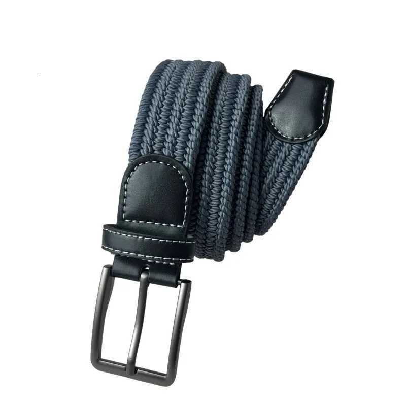 Mens Belt Woven Canvas Belt Nonporous Elastic Belt Any Fit for Jeans and Pants for Casual and Outdoor Activities W251018