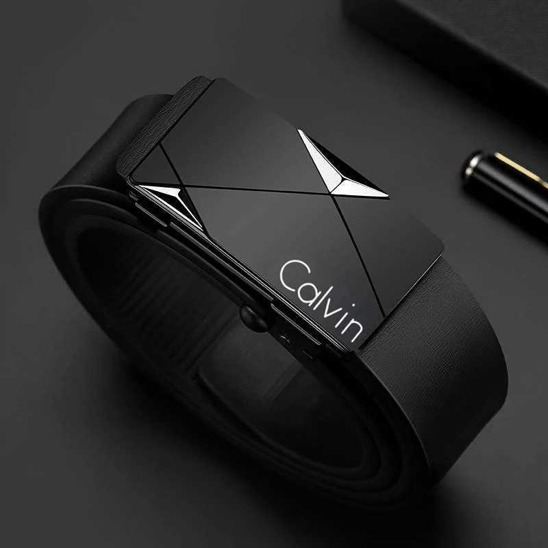 Stylish Mens PU Leather Belt Fashion Belts for Daily Life Leisure Party Festival Work and Business Automatic Buckle W251018