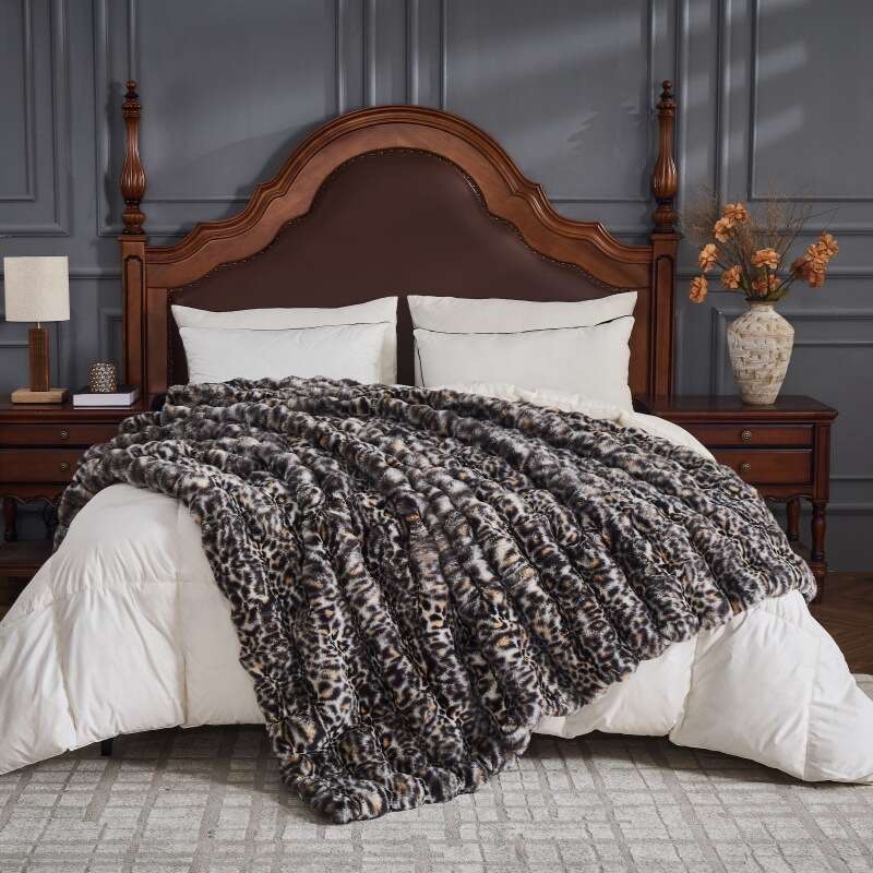 New Imitation Bubble Rabbit Fur Spring Autumn Milk Velvet Single And Double Blanket