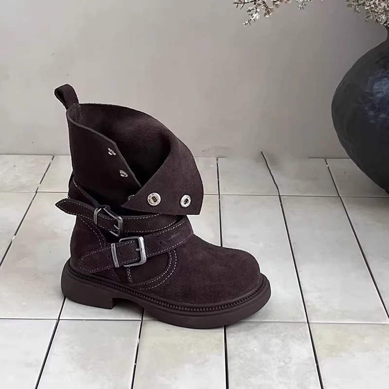 Latest Fashion Highquality Autumn and Winter Casual Versatile Motorcycle Girlss Short Boots Kids Boots 251017