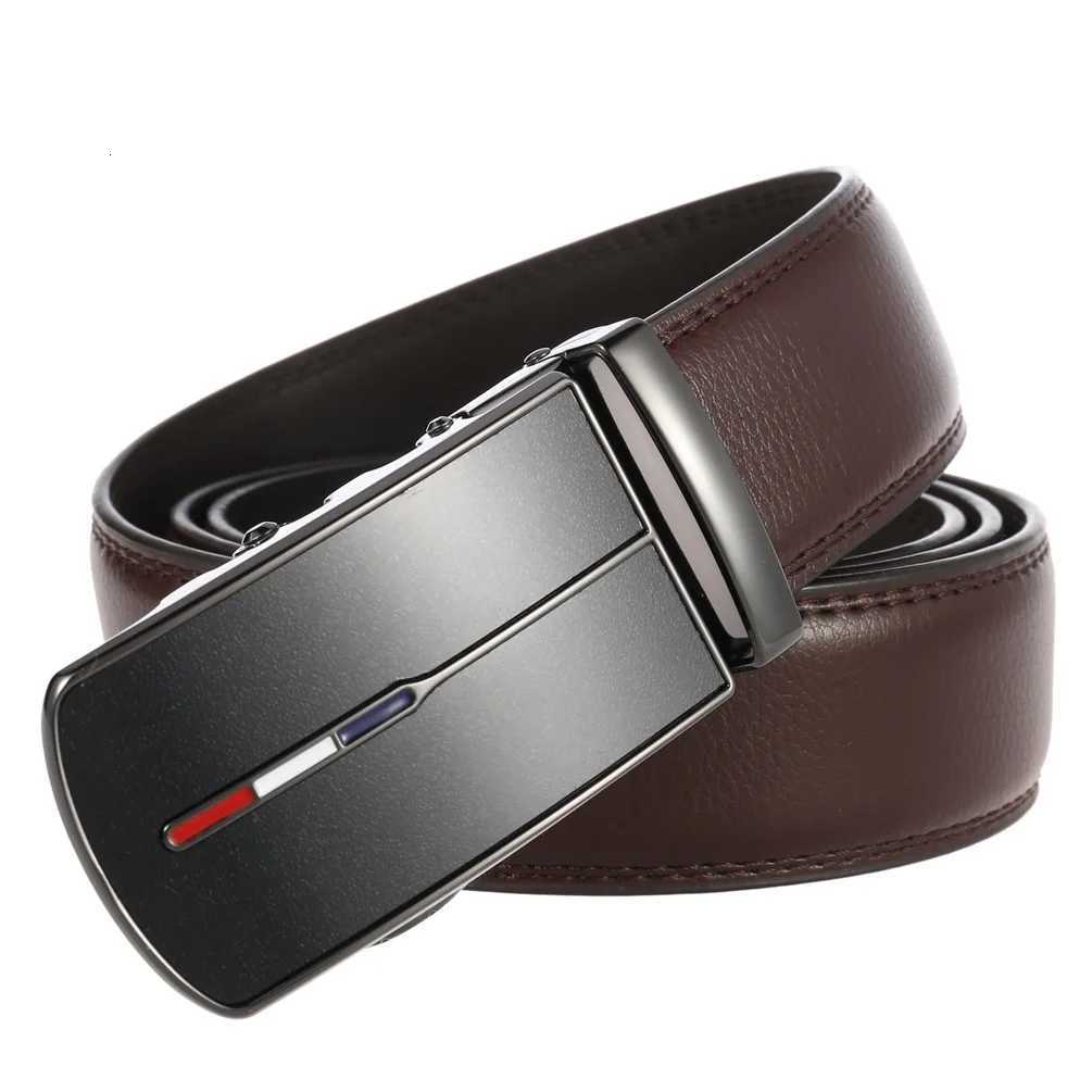 Cowskin Belt Men High Quality Leather Belts Strap Male Metal Automatic Buckle Belt for Men Formal Luxury Waistband Strap W251018
