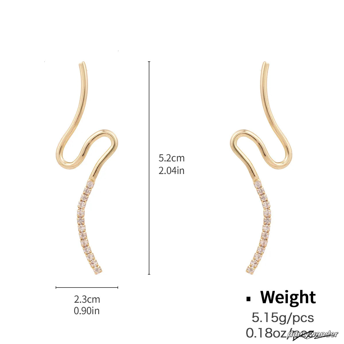 Stylish Hoop Earrings: European & American Design, Geometric Copper Earrings With Zircon Inlay Ddmywonder