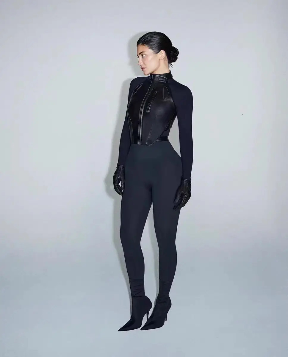 KHY Kylies long sleeved long pants shaping jumpsuit slim series round neck ski suit base for women 251016