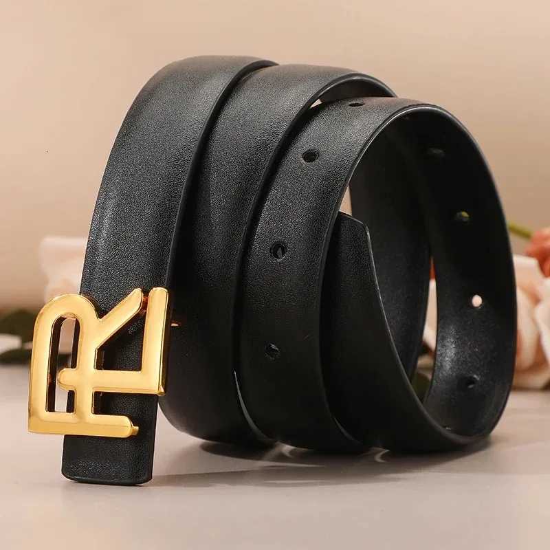 2025 New Designed Womens Belt with Elegant Gold Letter Button Heads Suitable for Daily Multifunctional Jeans Decoration Fashion W251018