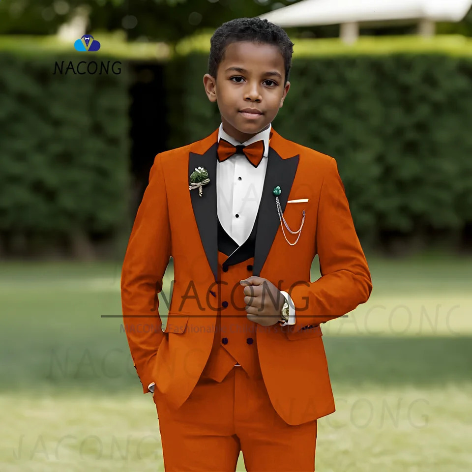 Boys Suit Slim Fit Custom Tuxedo Lawn Wedding 3 Piece 251017