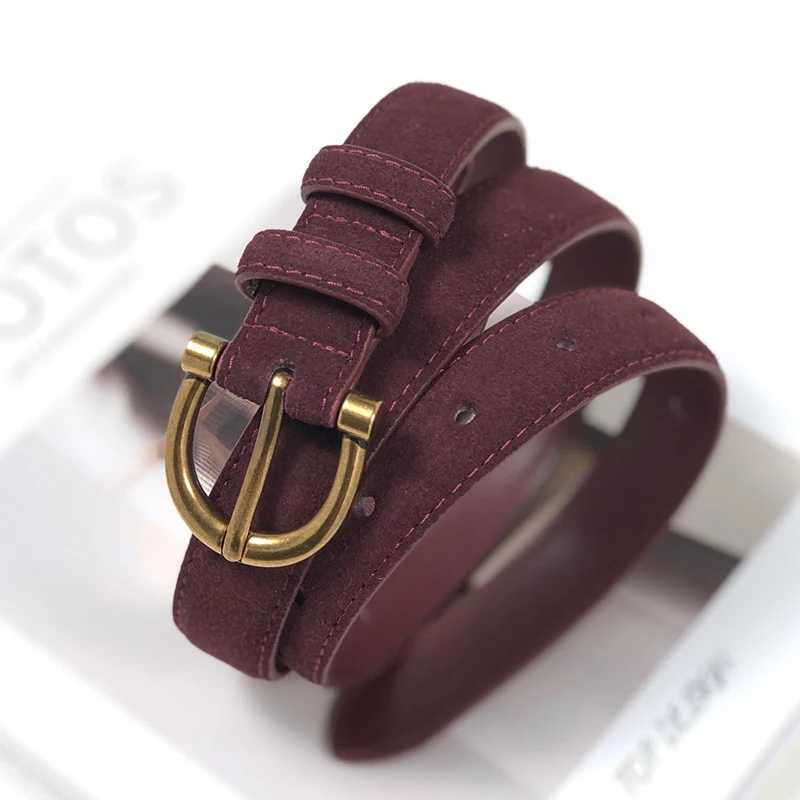 Gifts Luxury Design Suede Leather Belt Trendy Casual Business Waist Strap Versatile Pin Buckle Waistband W251018