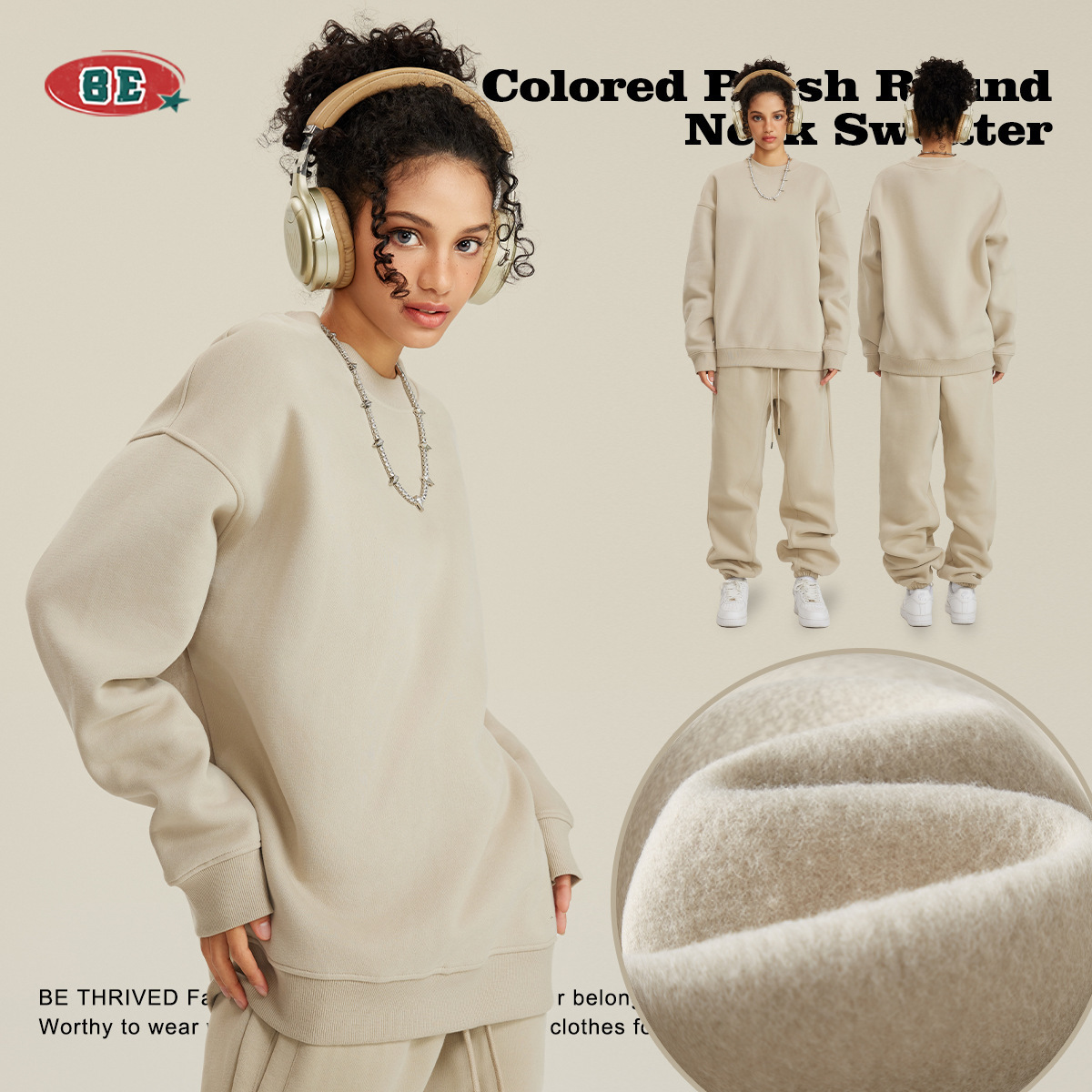 BE Men's Clothing 2025 Autumn Winter American Style Trendy Brand Fleece Casual Crew Neck Designer Hoodie Jacket Tracksuit Men Polo Veste Coat Men