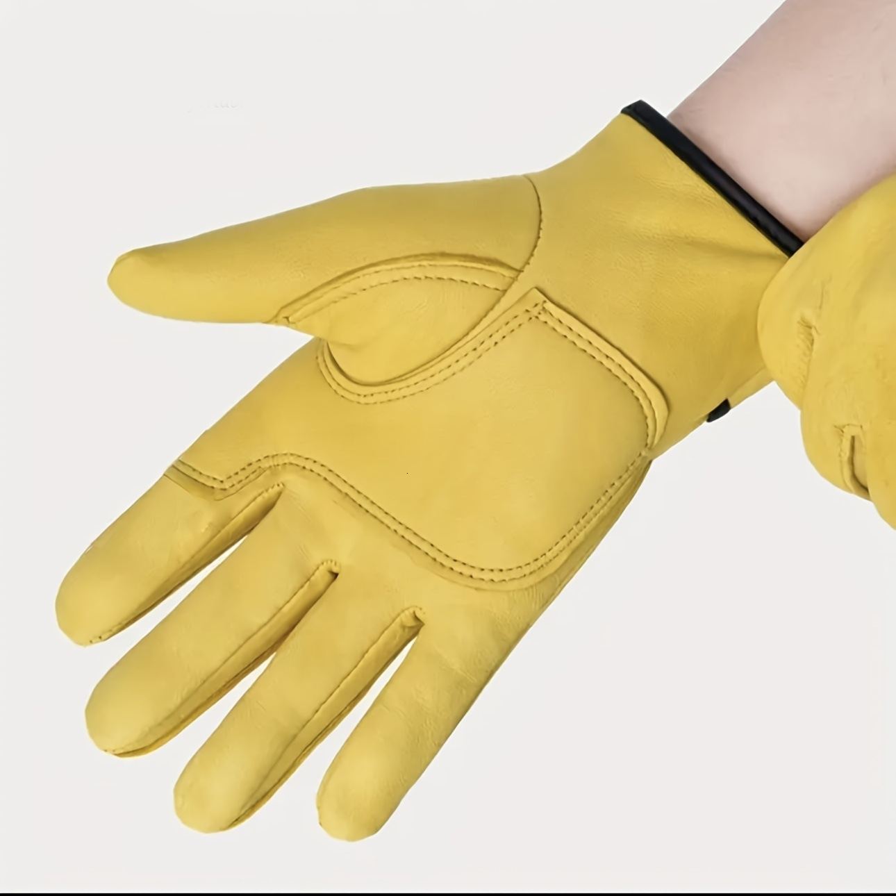 Men's Labor Protection Gloves, Fingered, Made of Sheepskin, Durable, High Temperature Resistant