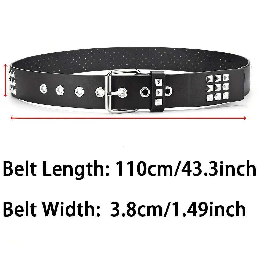 Trend Rivet Belt Heavy Metal Belt Men Women Punk Nightclub Rock Style Belt Jeans Belt Y2K Belt Fashion Decoration Women Belt W251018