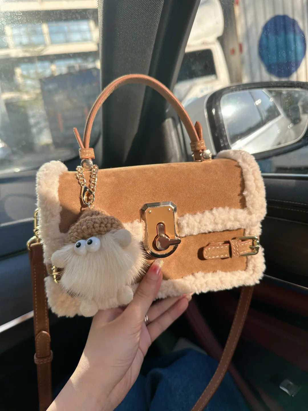 JIAERDI Vintage Bown Messenger Bag Wallet Women Lamb Handle Chic Square Bag Purse Female Fashion Casual Y2k Hand Bag Bolso Mujer Z251018