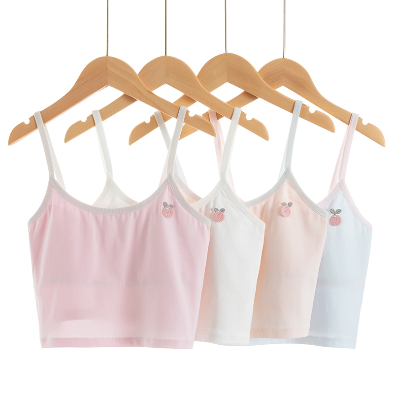 Elementary-School Appropriate Pure Fabric Bra Tops with Adjustable Straps hot-sale products