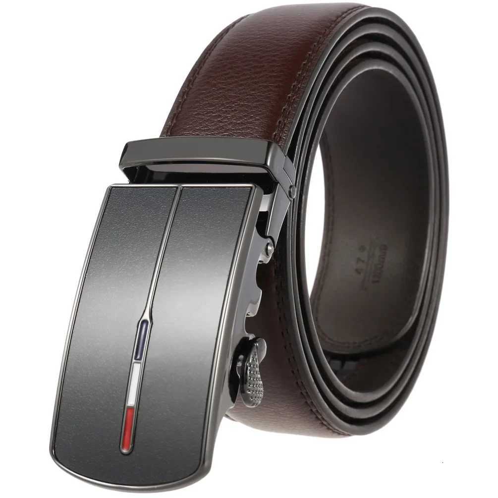 Mens Leather Belts Fashion Automatic Buckle Cowskin Male Belts Luxury Designer Black Brown 35cm W251018