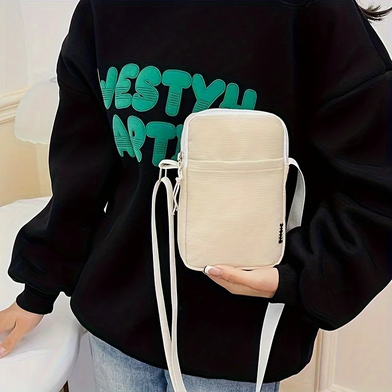 Fashion Simple Casual Shoulder Messenger Bag Womens Portable Mobile Phone Bag Vertical Coin Key Bank Card Shoulder Bag 251014