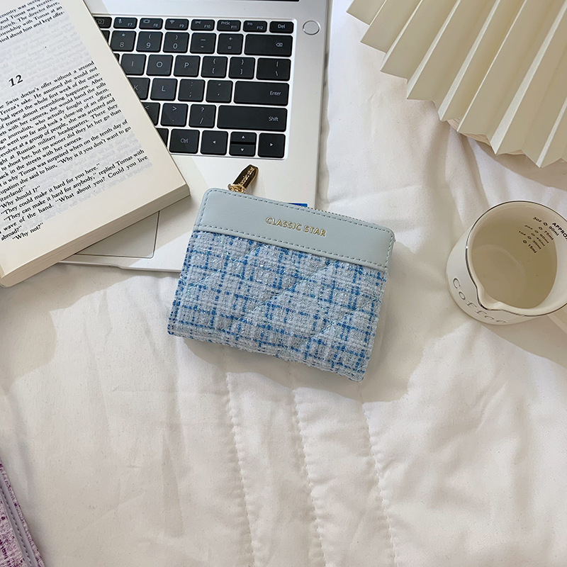 Luxury Brand Designer Bag Women's Wallet Ins Style Korean Short Small Style Large Capacity Women's Student Solid Color Simple Wallet