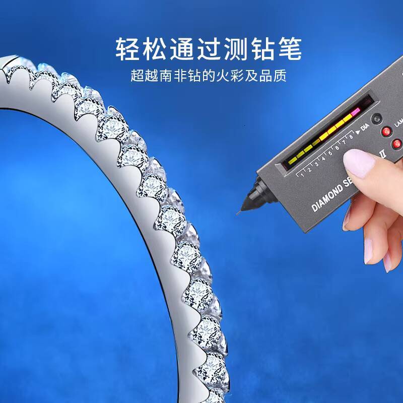 15mm Width Moissanite Lab Created Diamond Half Eternity Wedding Band Sterling Silver for Women