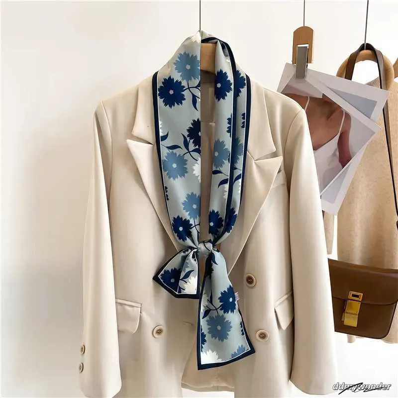 Elegant Oblong Silk Feel - Versatile Hair Accessory, Lightweight Neck Scarf For Women, Fashionable Bag Ribbon Ddmywonder