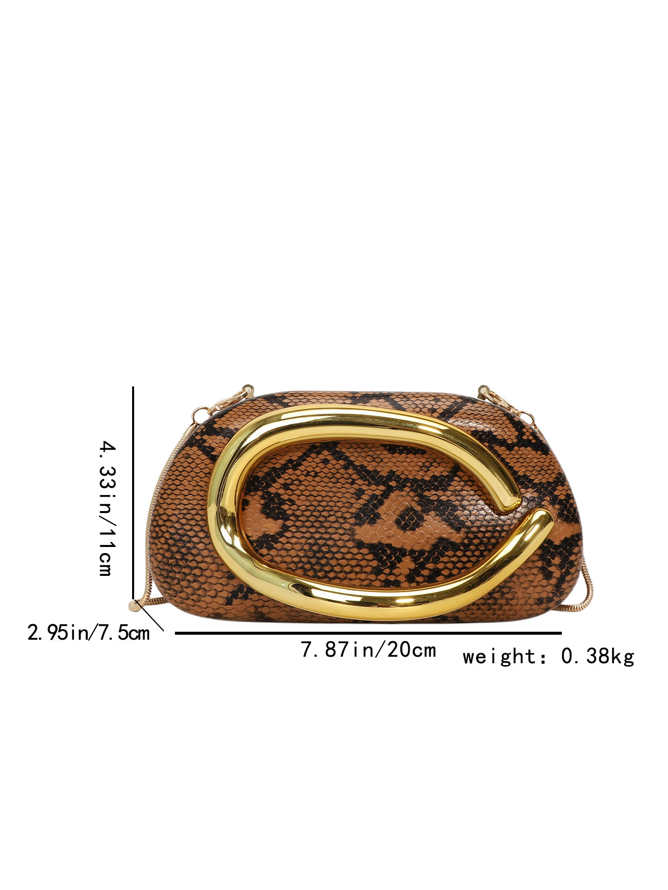 Luxury Brand Designer Bag Hot Selling Metal Chain Letter Box Bag 2025 New Crossbody Shoulder Women's Bag Fashion Leopard Print Evening Bag