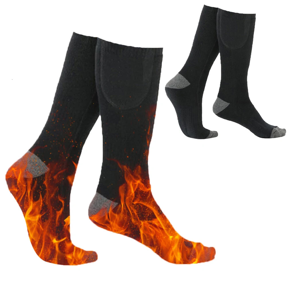 Electric Heated Socks 3 Level Temperature Winter Warm Thermal Socks Fast Heating Foot Warmers Washable for Outdoor Skiing Hiking 251010