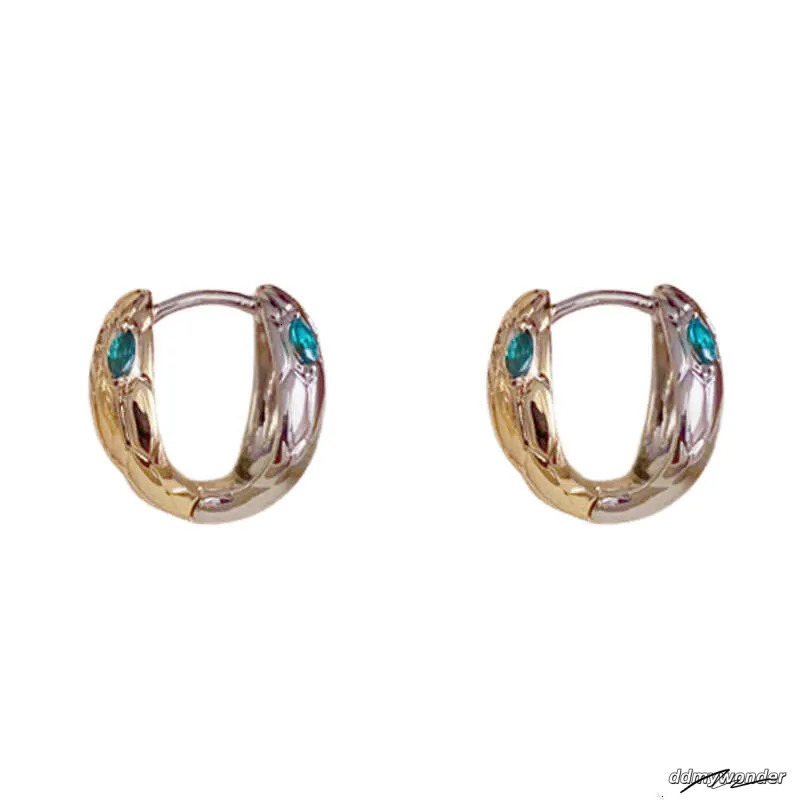 Fashion Snake Earrings: Unique Gold And Sier Color-Block Design, Lightweight High-Quality Jewelry Ddmywonder