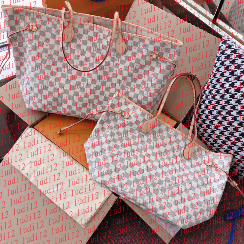 High quality Double Up Bag neverfulltote Designer Bag shopping bag Womens crossbody shoulder bag leather mirror quality handbag Luxury bag 2PCs Tote travel Purse