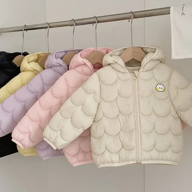 Baby Lightweight Down Cotton Jacket for Boys and Girls Winter Kid Hooded Coats Cute Cartoon Bunny Warm Windproof Childrens Coat 251017