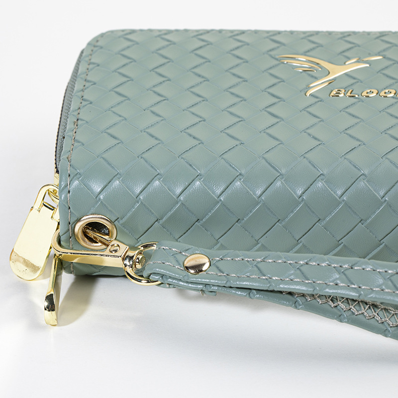 Luxury Brand Designer Bag Women's Wallet Long Style 2025 New Model Feiyan Hot Stamping Woven Pattern Fashion Double Zipper Large Capacity Clutch