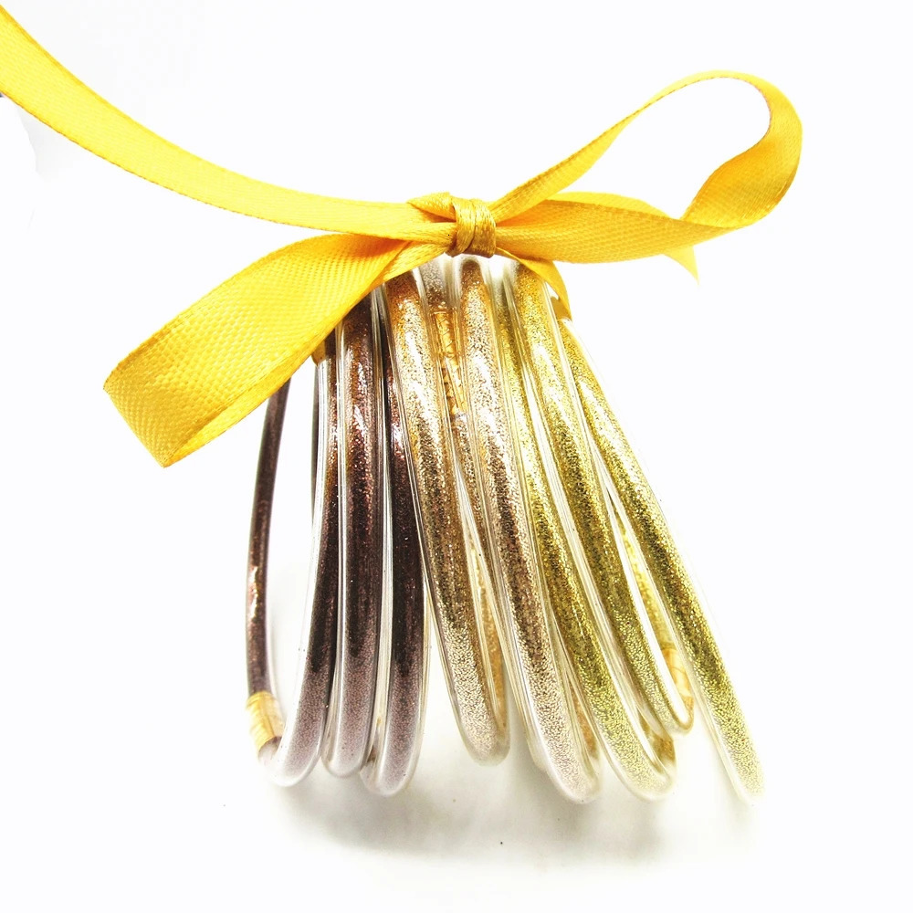 Mix 9pcsset Glitter Jelly Bangles Bracelets Bowknot Jelly Bangles Serenity Prayer Bracelet For Women Girl Bracelet 251016