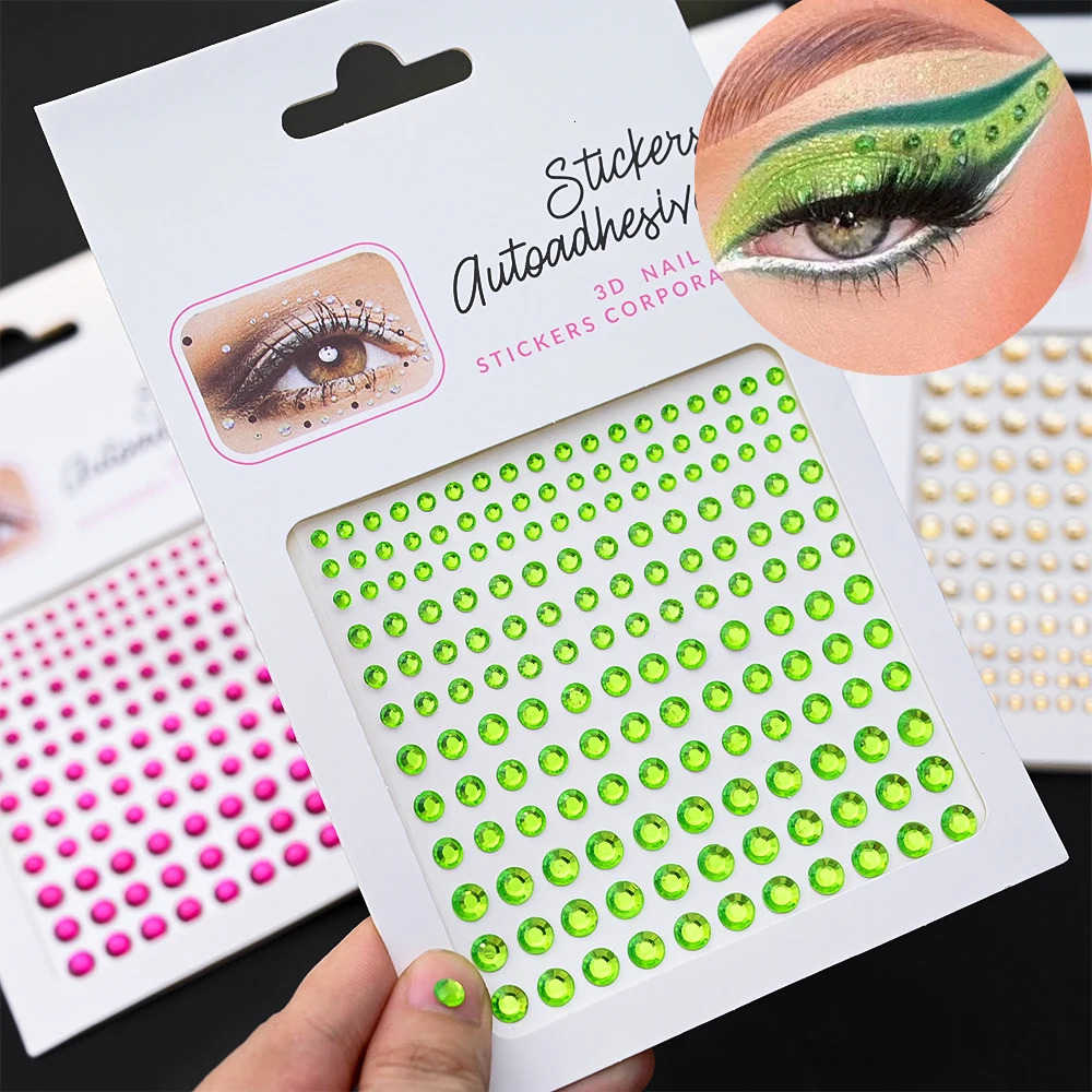 Stickers On The Face Rhinestone DIY Eyes Face Self Adhesive Temporary Tattoo For Makeup Party Festival Face Jewels Diamonds Gems 251015