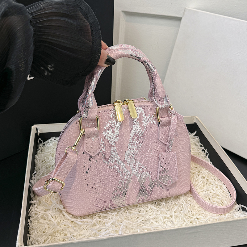 Free shipping designer Fashion Bags New women handbag hand-held shell bag snake patterned single shoulder crossbody bag