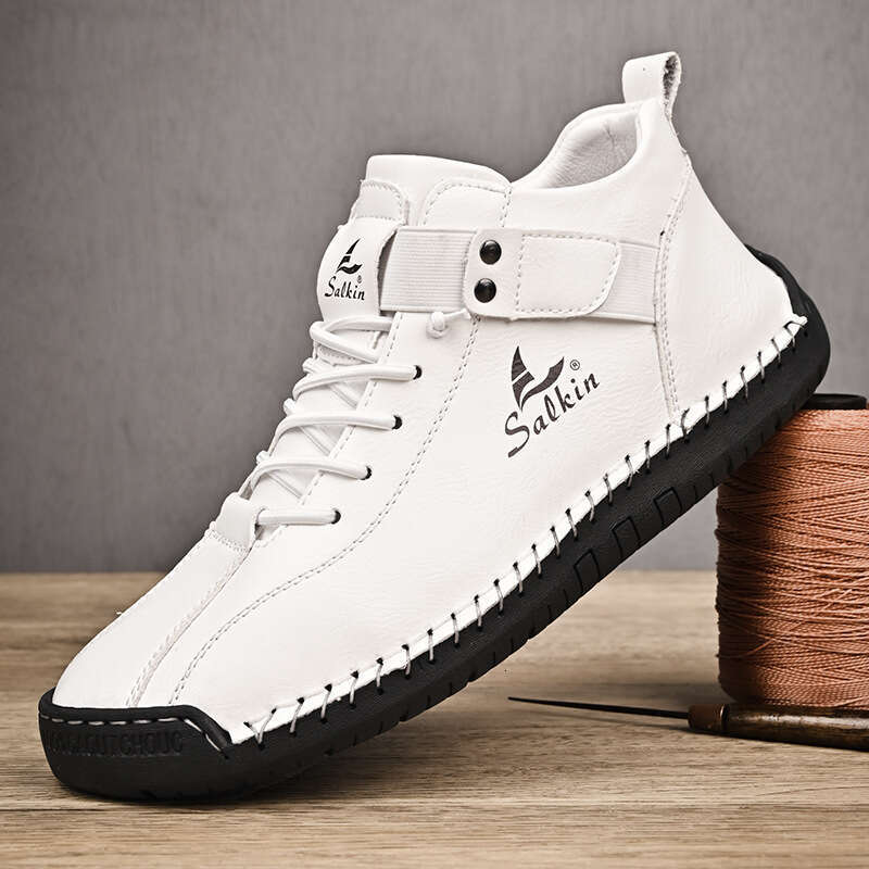 designer Plus Size Leather Low Top mens dress shoes Hand-stitched Casual Flat Slip-on Lazy Men's Driving Shoes mens shoes