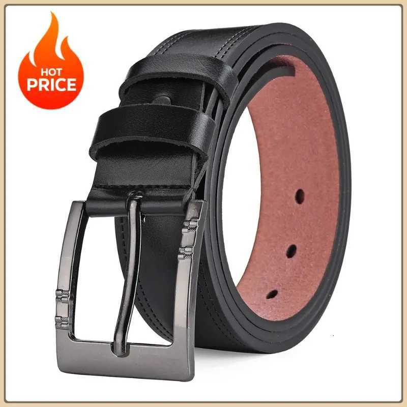 Genuine Leather For Mens High Quality Buckle Jeans Cowskin Casual Belts Business Cowboy Waistband Male Fashion Designer W251018