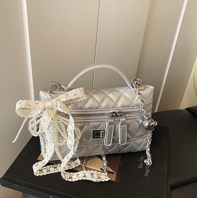 Luxury Brand Designer Bag High-End -Style Box Bag For Women 2025 New Hot-Selling Quilted Chain Shoulder Bag Trendy Versatile Small Square Bag