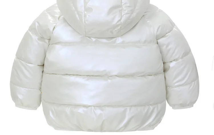 Winter Boys Girls Warm Down Coats Fashionable Casual Solid Color Shiny Ear Hooded Padded Jacket for Little Kids 251017
