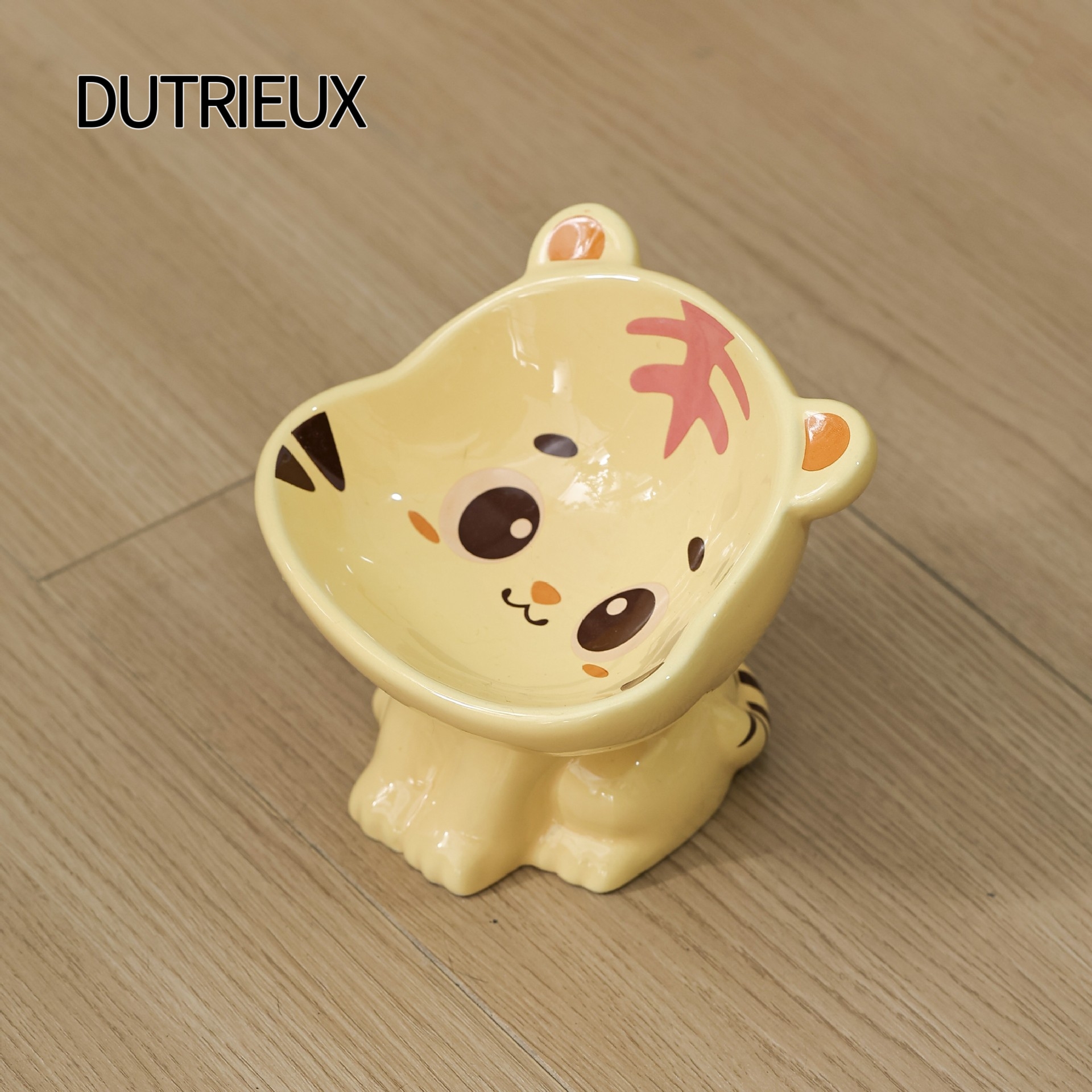 K3269 Pet Food Bowl with Ceramic Neck Support and Anti-Tip Bevel