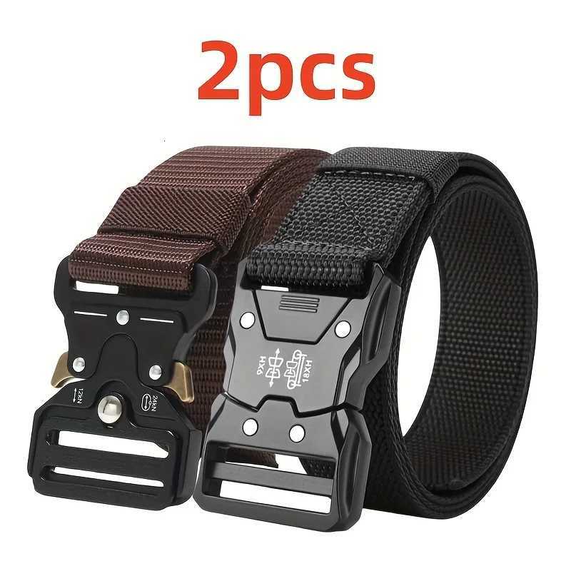 2piece set of new mens waist belt quick release buckle casual belt suitable for cycling climbing fishing golf and other s W251018