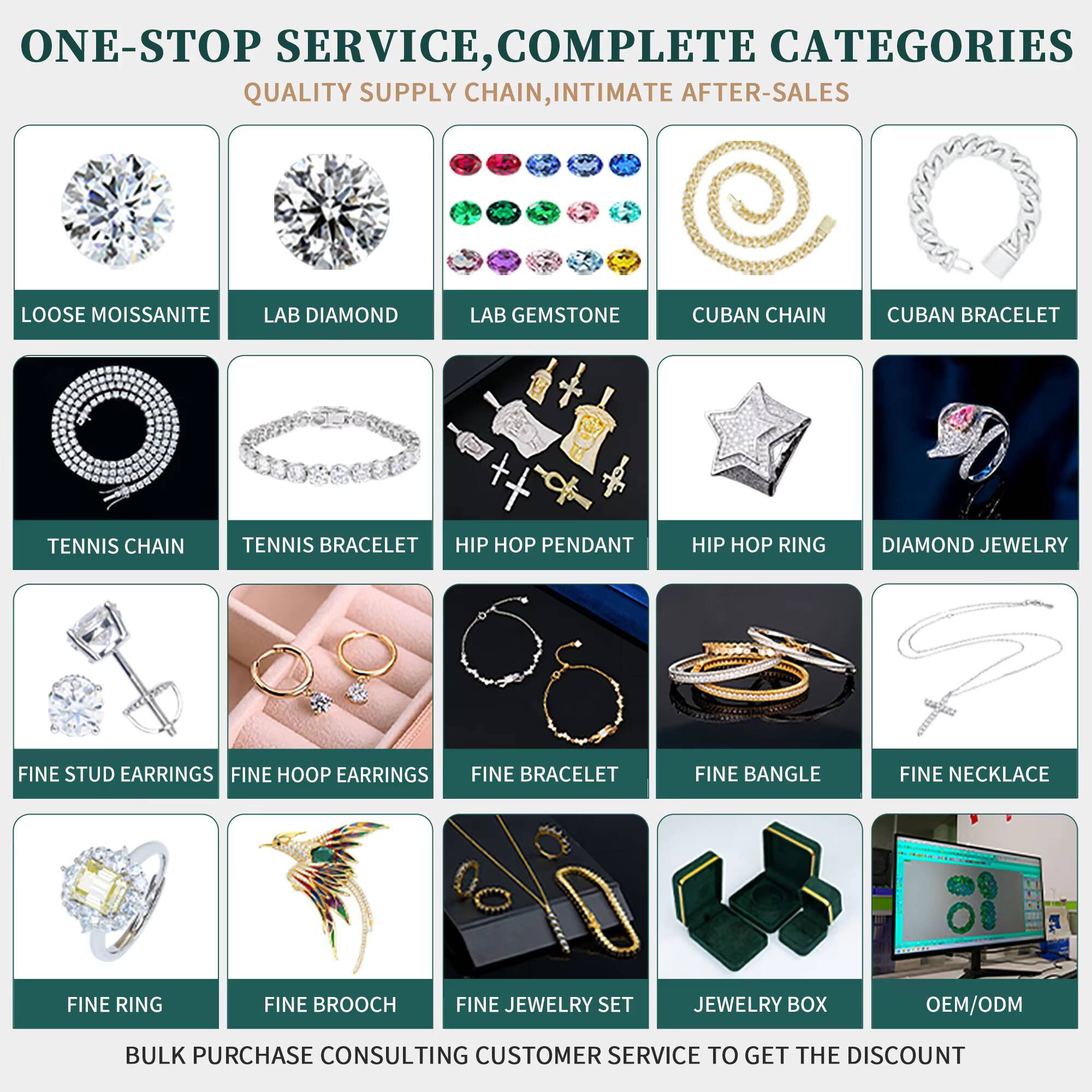 Custom Wholesale 925 Silver Jewelry Ice Mossanite Moissanite Colorful champagne Green Black Blue Tennis 925 Link Necklace Chain