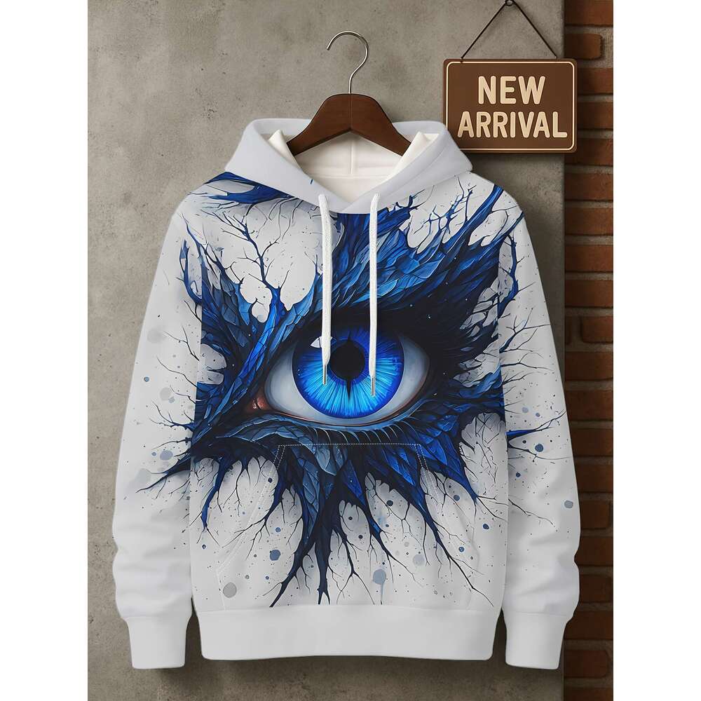 All-Over Graphic Hooded Streetwear For Everyday & Formal Events, Fall/Winter Casual Outerwear With Eye-Catching Design, Fall Fashion, Bold Print, Comf